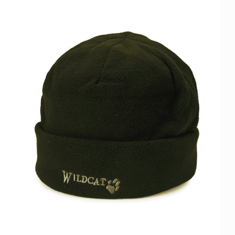 כובע פליס נעים Wildcat שחור עם כיתוב זית